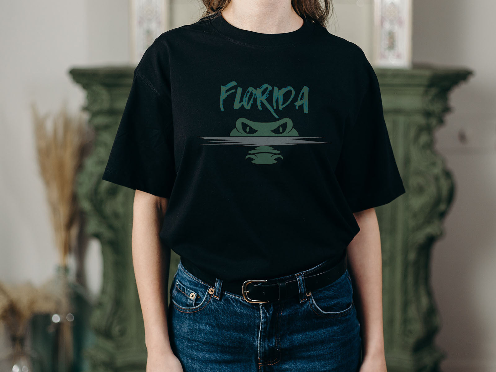Gator Eyes Florida Unisex Graphic Tee | Alligator Nose & Eyes Bold Statement Shirt