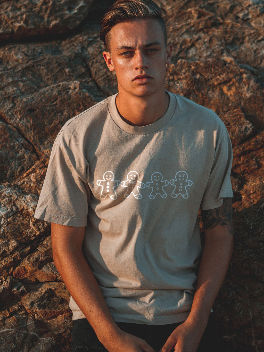 Gingerbread Men Christmas Tee | Simple Holiday Cookie Shirt | Unisex Christmas Graphic Tee