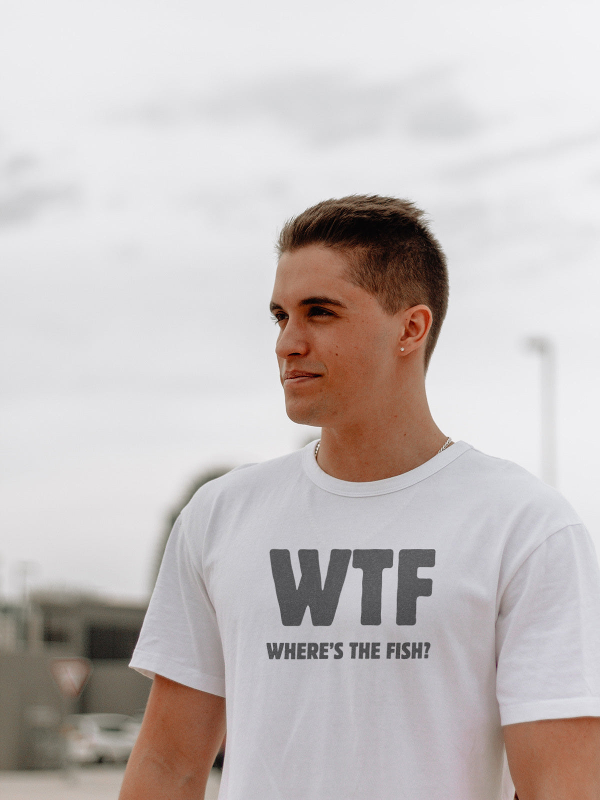 "WTF Where’s the Fish?" Graphic T-Shirt | LAHall Artworks Fishing Graphic Tee