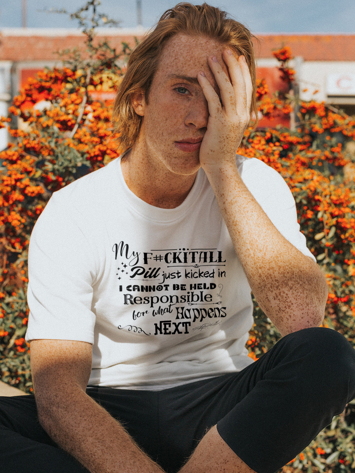 F#ckitall Unisex Graphic T-Shirt – Funny Sarcastic Quote Tee | “I Cannot Be Held Responsible” Attitude Shirt in Black or White