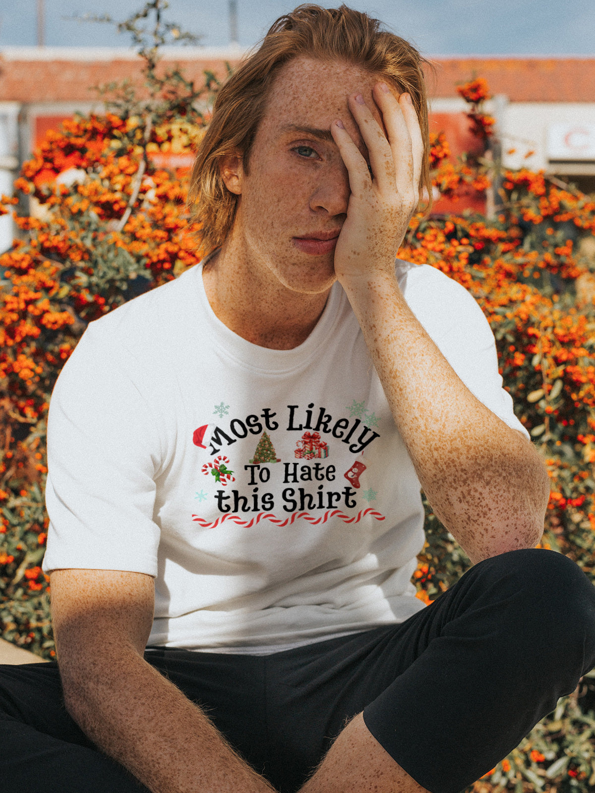 Most Likely to Hate This Shirt Christmas Tee — Funny Unisex Holiday T-Shirt with Festive Graphics | LAHall Artworks