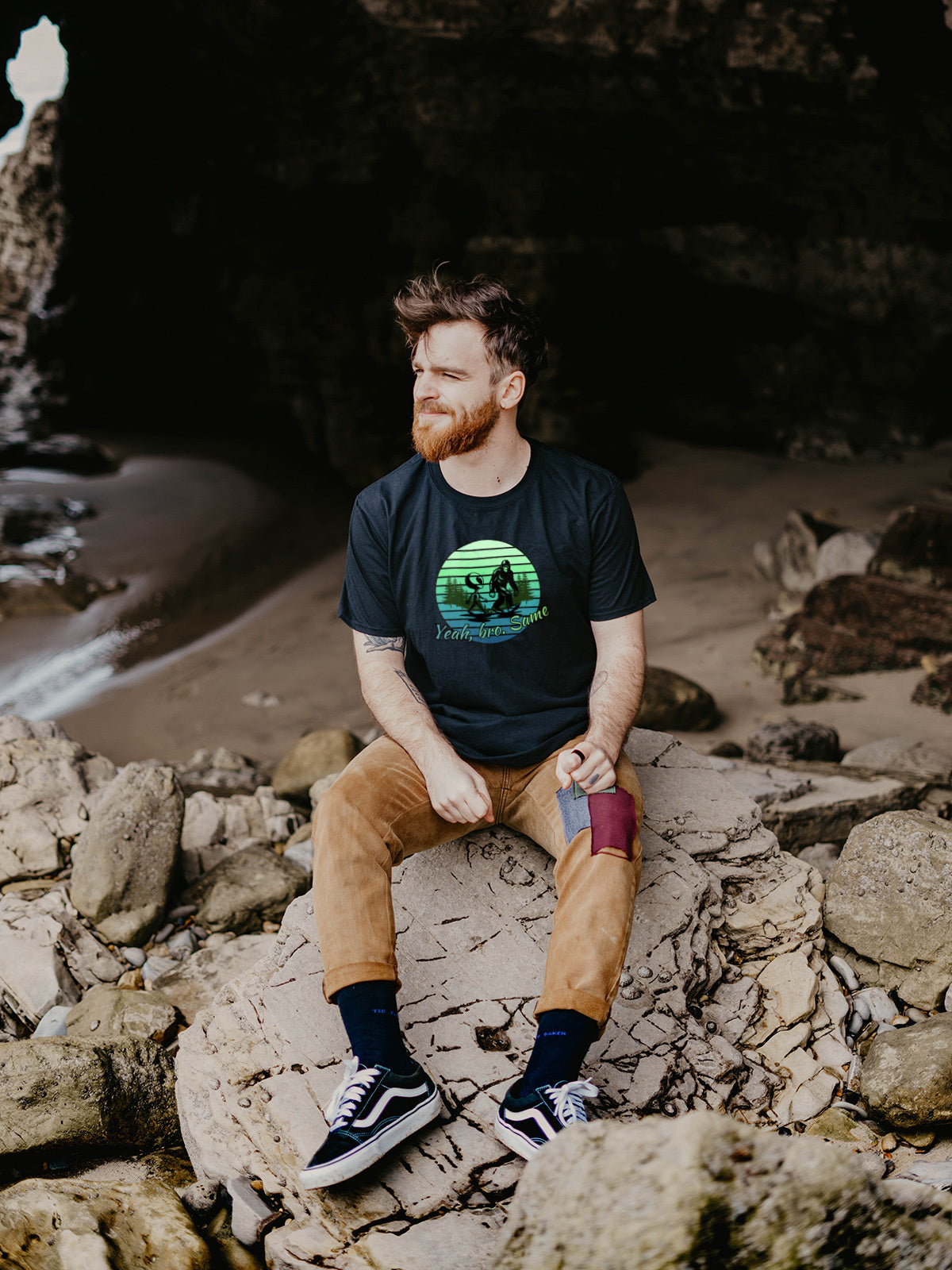 Bigfoot and Alien Yeah Same Bro Tee | LAHall Artworks Funny Cryptid T-Shirt