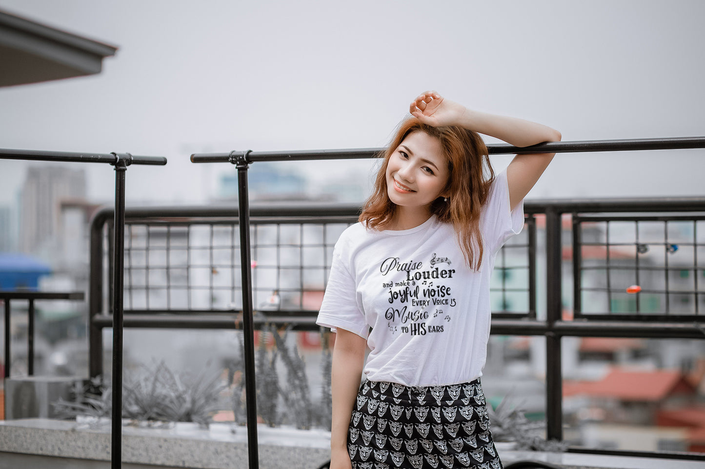 Sophia's Praise Louder Unisex Christian T-Shirt  | Inspirational Faith Tee by LAHall Artworks