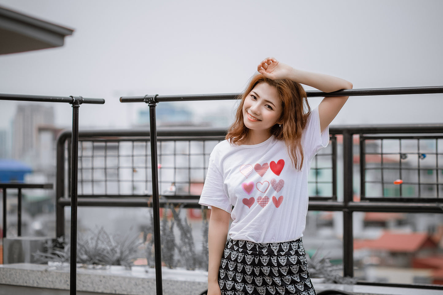 Nine Hearts Valentine’s Day Graphic Tee | Unisex Heart Grid Love T-Shirt