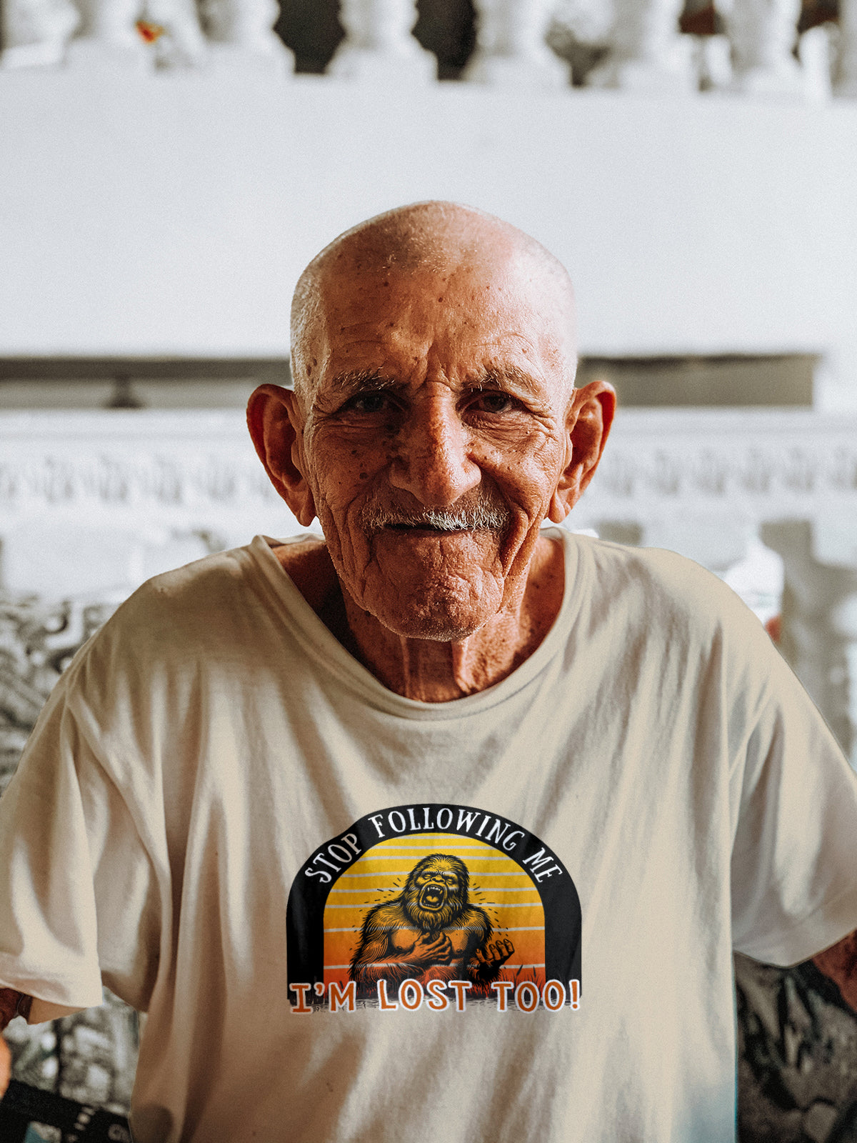 Bigfoot Stop Following Me I’m Lost Too Graphic Tee | LAHall Artworks Cryptid T-Shirt