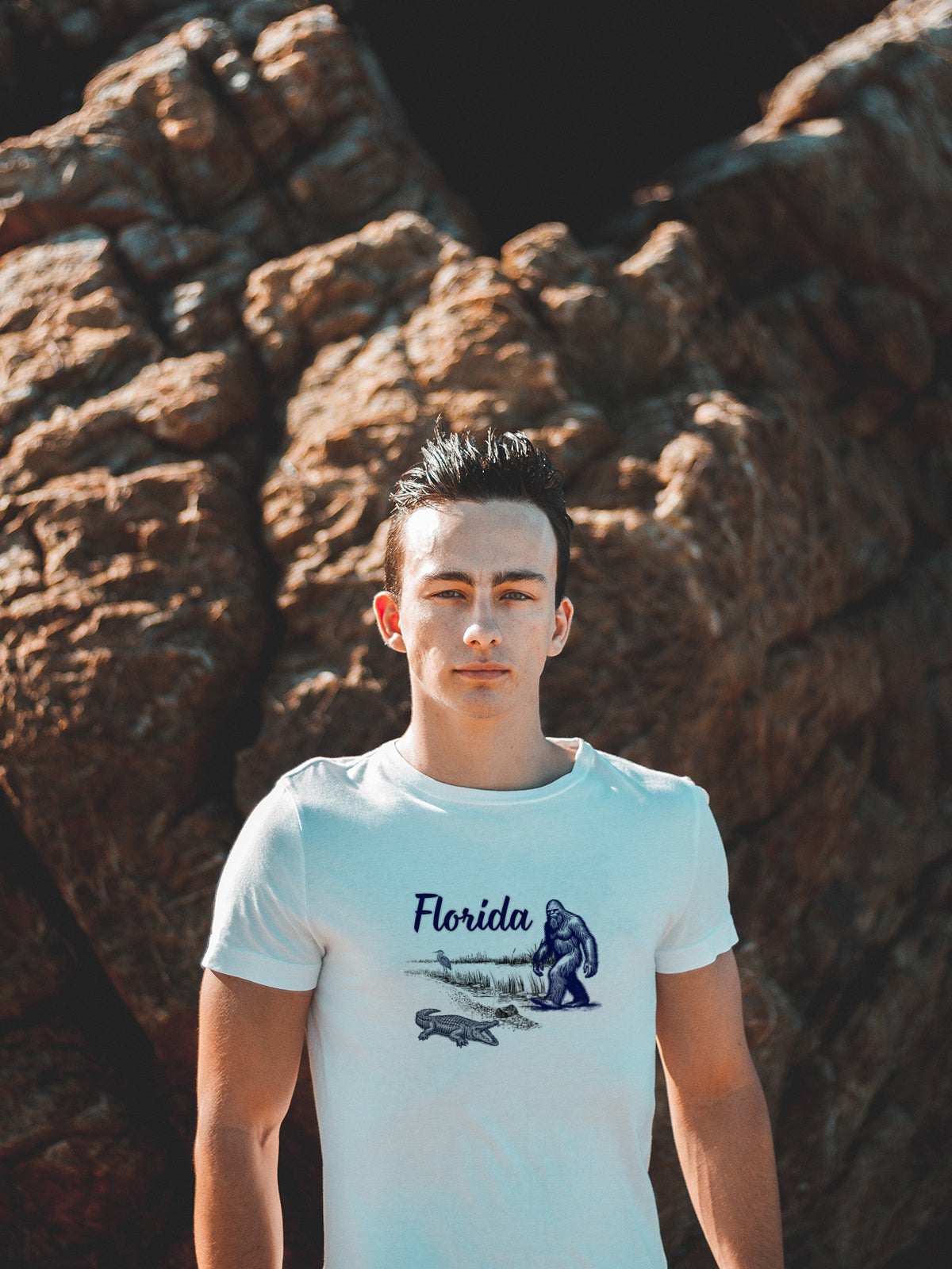 Florida Wildlife Bigfoot Sketch Tee | LAHall Artworks Florida Graphic T-Shirt