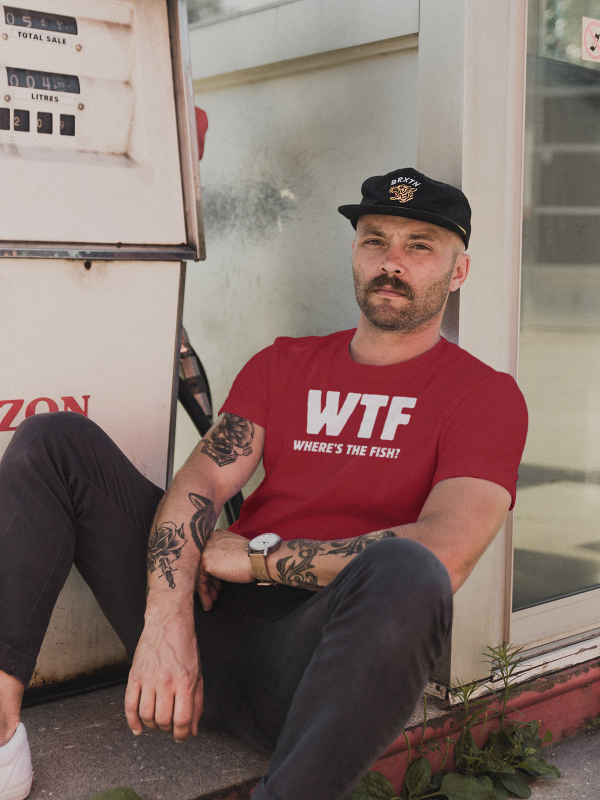"WTF Where’s the Fish?" Graphic T-Shirt | LAHall Artworks Fishing Graphic Tee