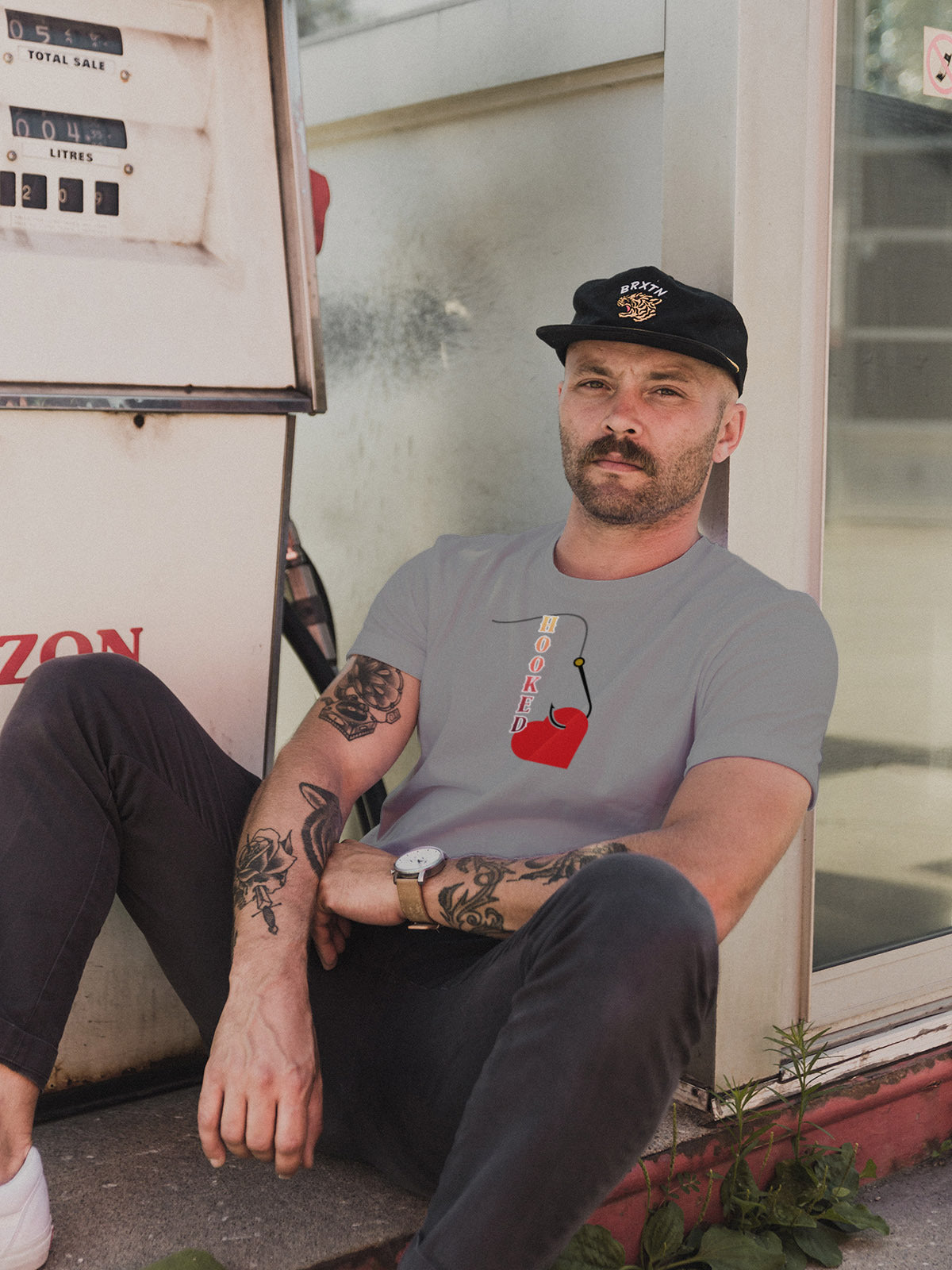 Hooked Valentine’s Day Graphic Tee | Fishing Heart Unisex Love T-Shirt