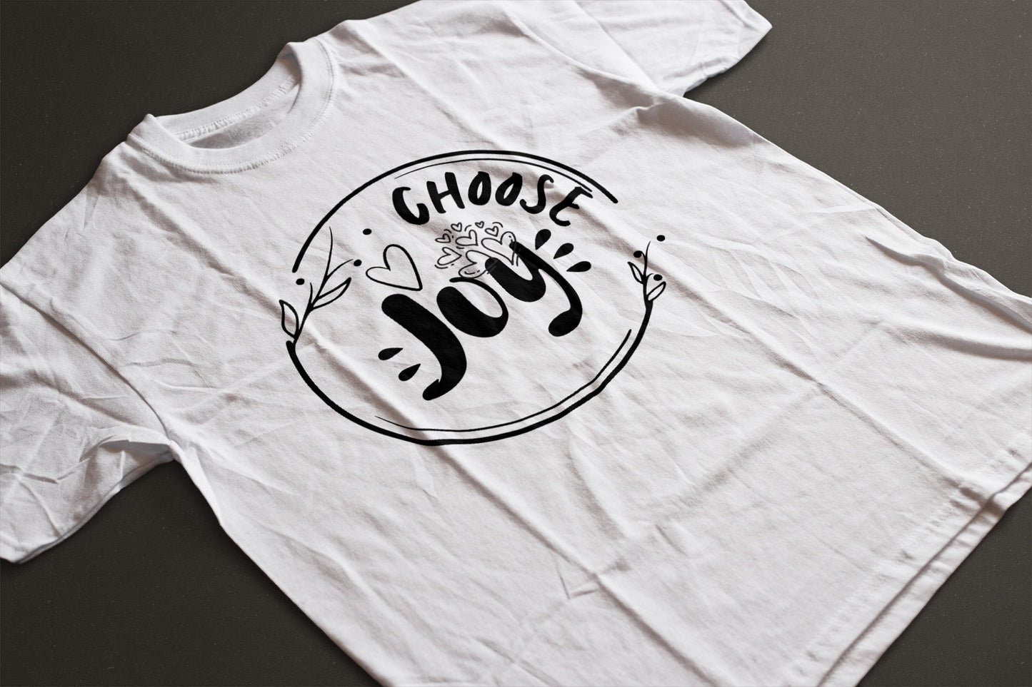 "Choose Joy" line art Unisex Graphic Tee | Inspirational Minimal Line Art Shirt