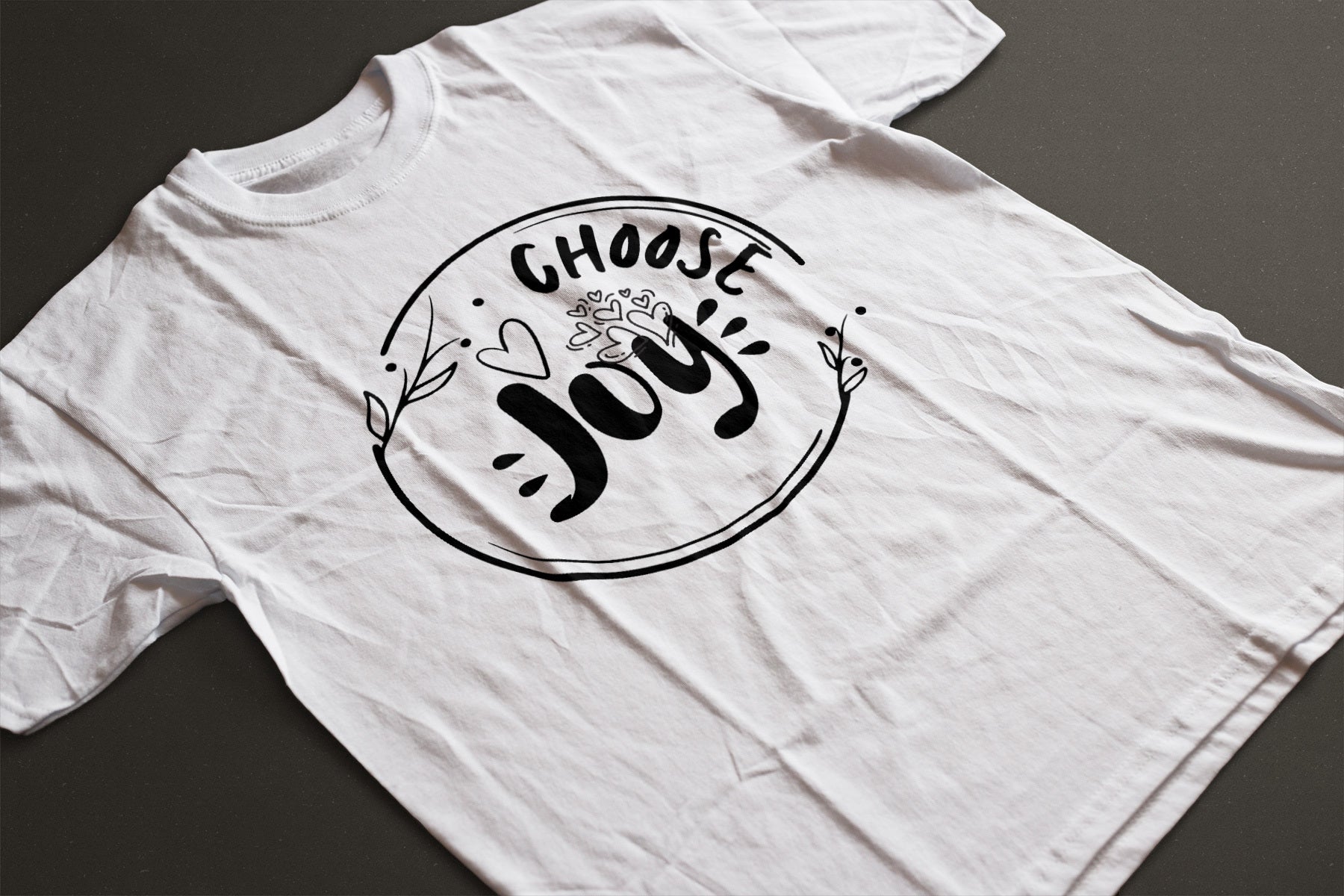 "Choose Joy" line art Unisex Graphic Tee | Inspirational Minimal Line Art Shirt