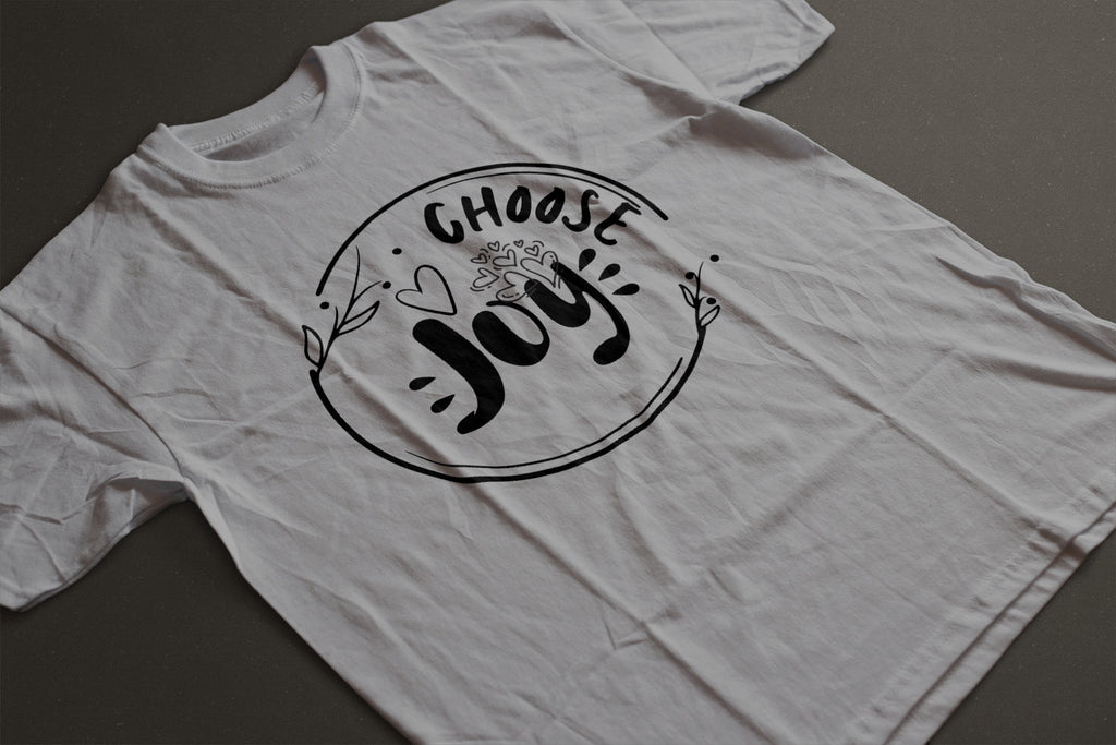 "Choose Joy" line art Unisex Graphic Tee | Inspirational Minimal Line Art Shirt