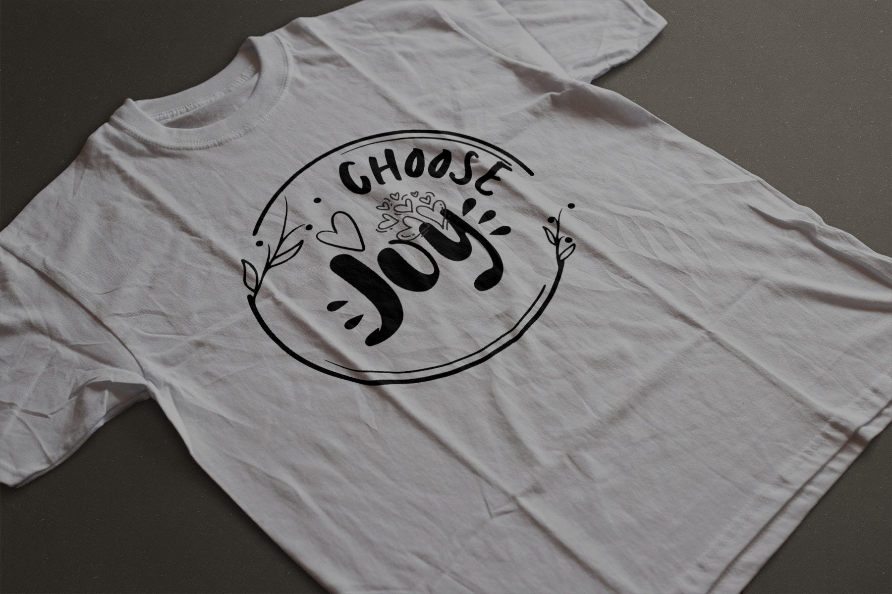 "Choose Joy" line art Unisex Graphic Tee | Inspirational Minimal Line Art Shirt