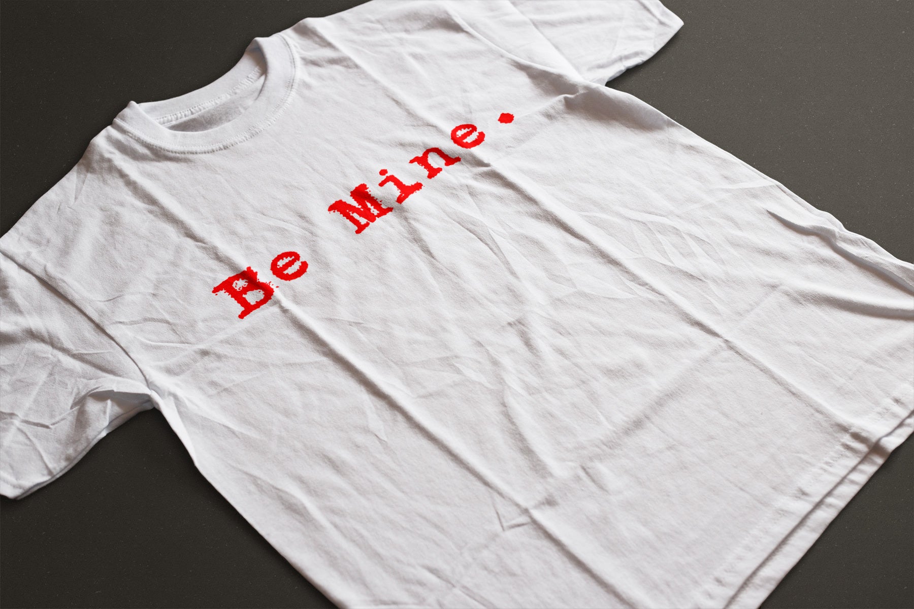 "Be Mine" Valentine Graphic Tee | Minimalist Typewriter Font Unisex T-Shirt - LAHall Artworks