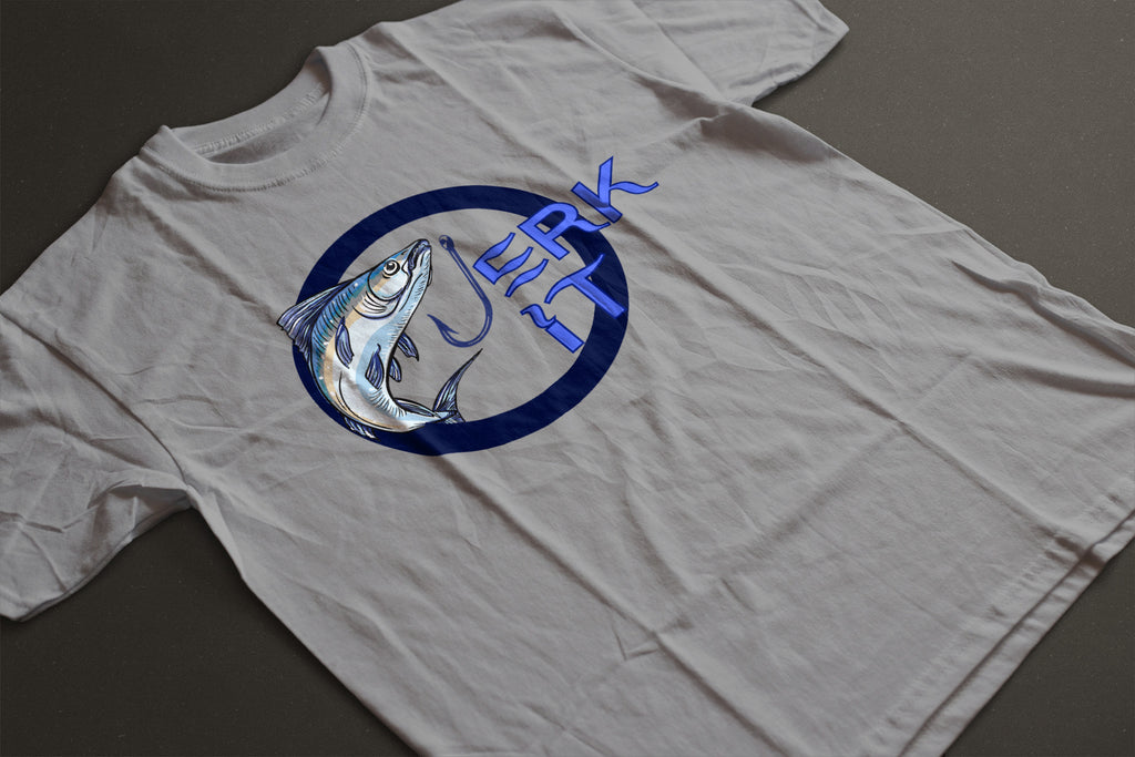 "Jerk It" Fishing Graphic Tee | Funny Angler T-Shirt | LAHall Artworks