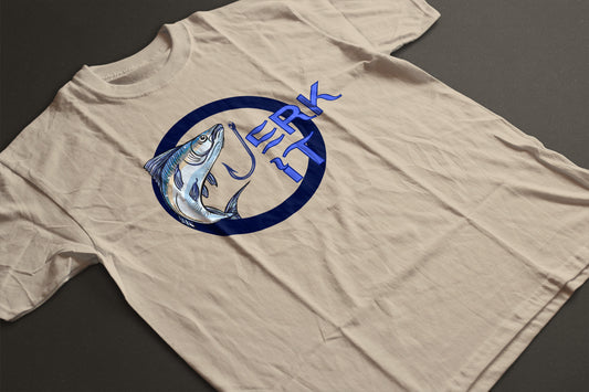 "Jerk It" Fishing Graphic Tee | Funny Angler T-Shirt | LAHall Artworks