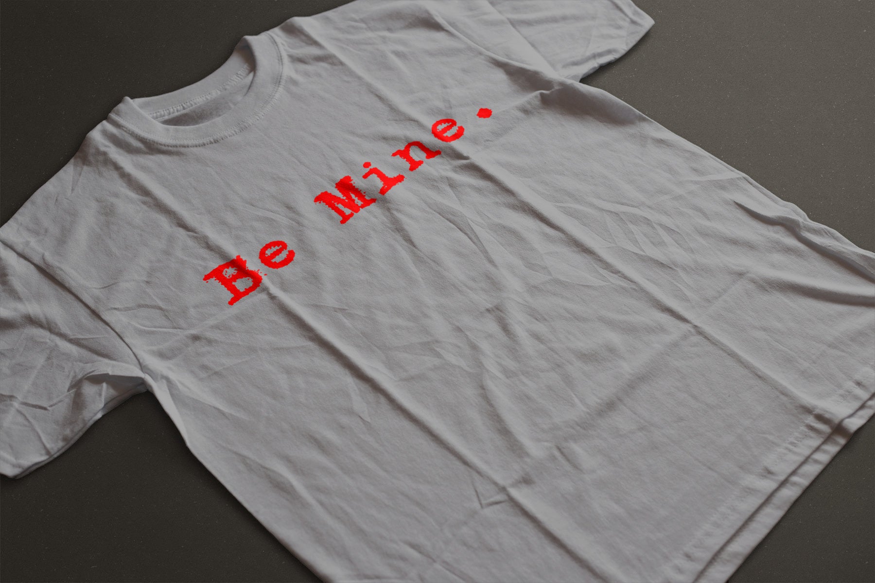"Be Mine" Valentine Graphic Tee | Minimalist Typewriter Font Unisex T-Shirt - LAHall Artworks