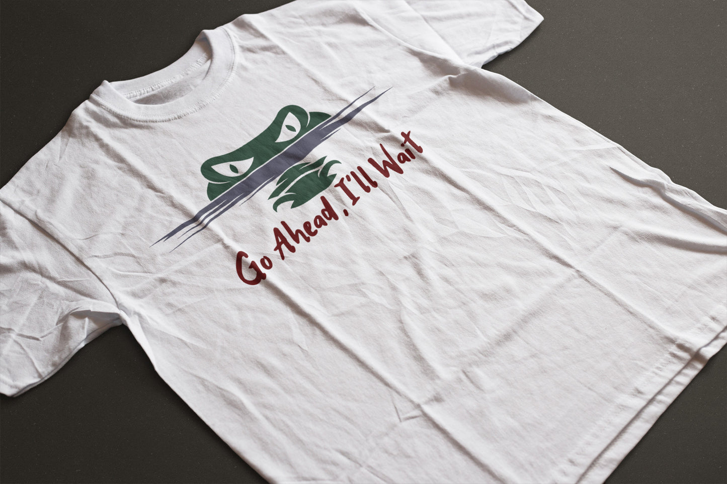 “Go Ahead, I’ll Wait” Shirt - Funny Alligator Graphic Tee | Florida Gator T-Shirt | Wildlife Humor Tee | LAHall Artworks