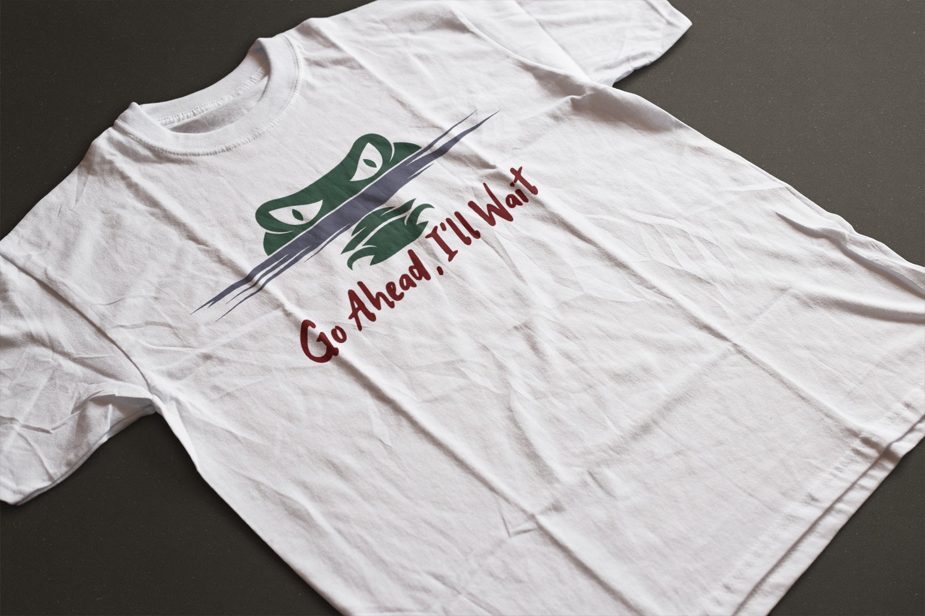 “Go Ahead, I’ll Wait” Shirt - Funny Alligator Graphic Tee | Florida Gator T-Shirt | Wildlife Humor Tee | LAHall Artworks
