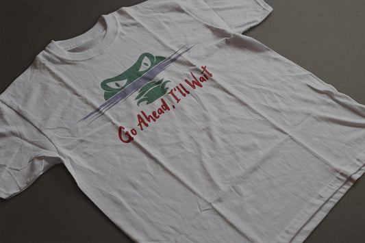 “Go Ahead, I’ll Wait” Shirt - Funny Alligator Graphic Tee | Florida Gator T-Shirt | Wildlife Humor Tee | LAHall Artworks