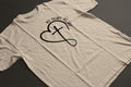 "My Heart My Life" Unisex Graphic Tee | Heart and Cross Line Art Inspirational Shirt