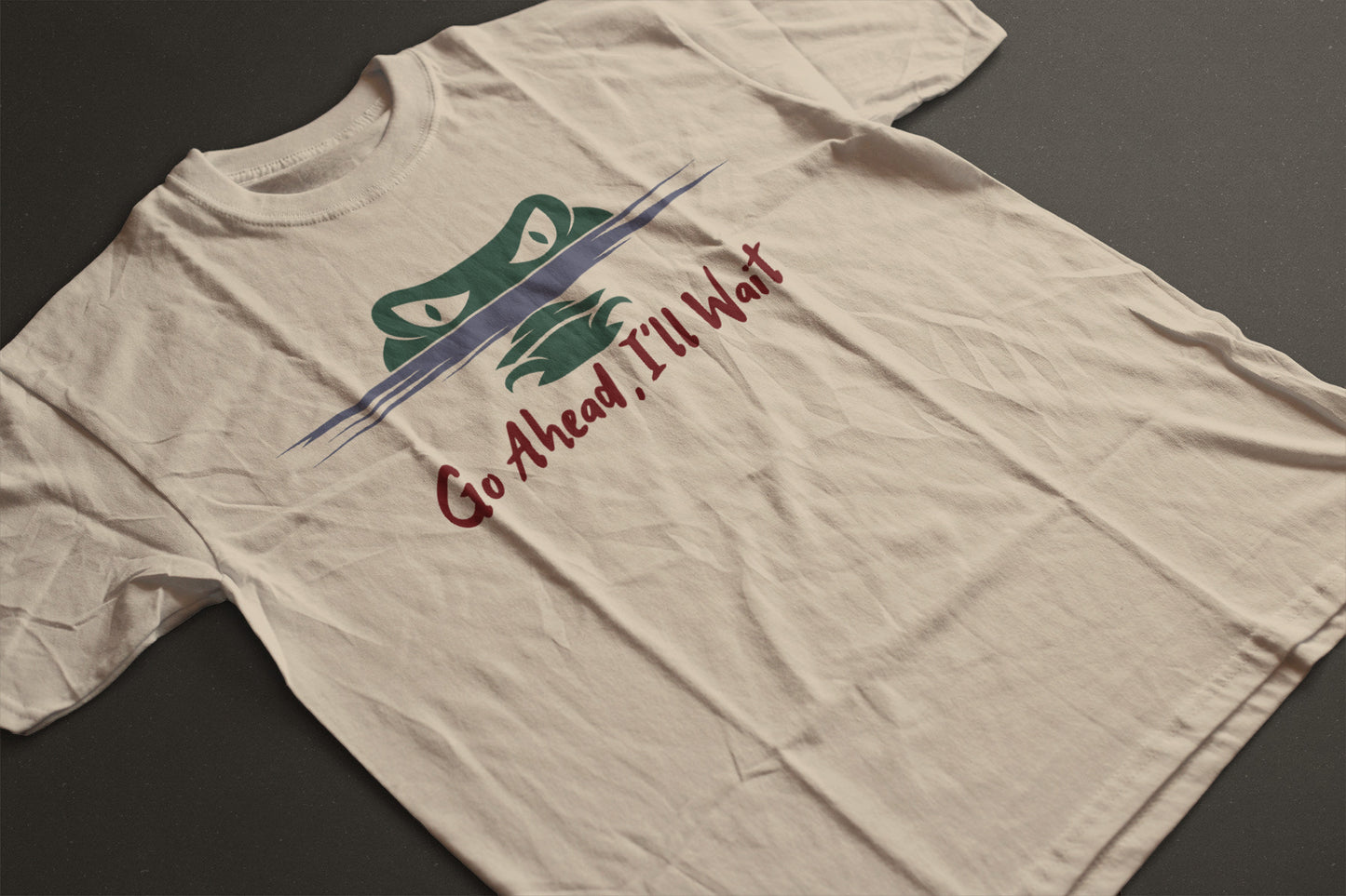 “Go Ahead, I’ll Wait” Shirt - Funny Alligator Graphic Tee | Florida Gator T-Shirt | Wildlife Humor Tee | LAHall Artworks