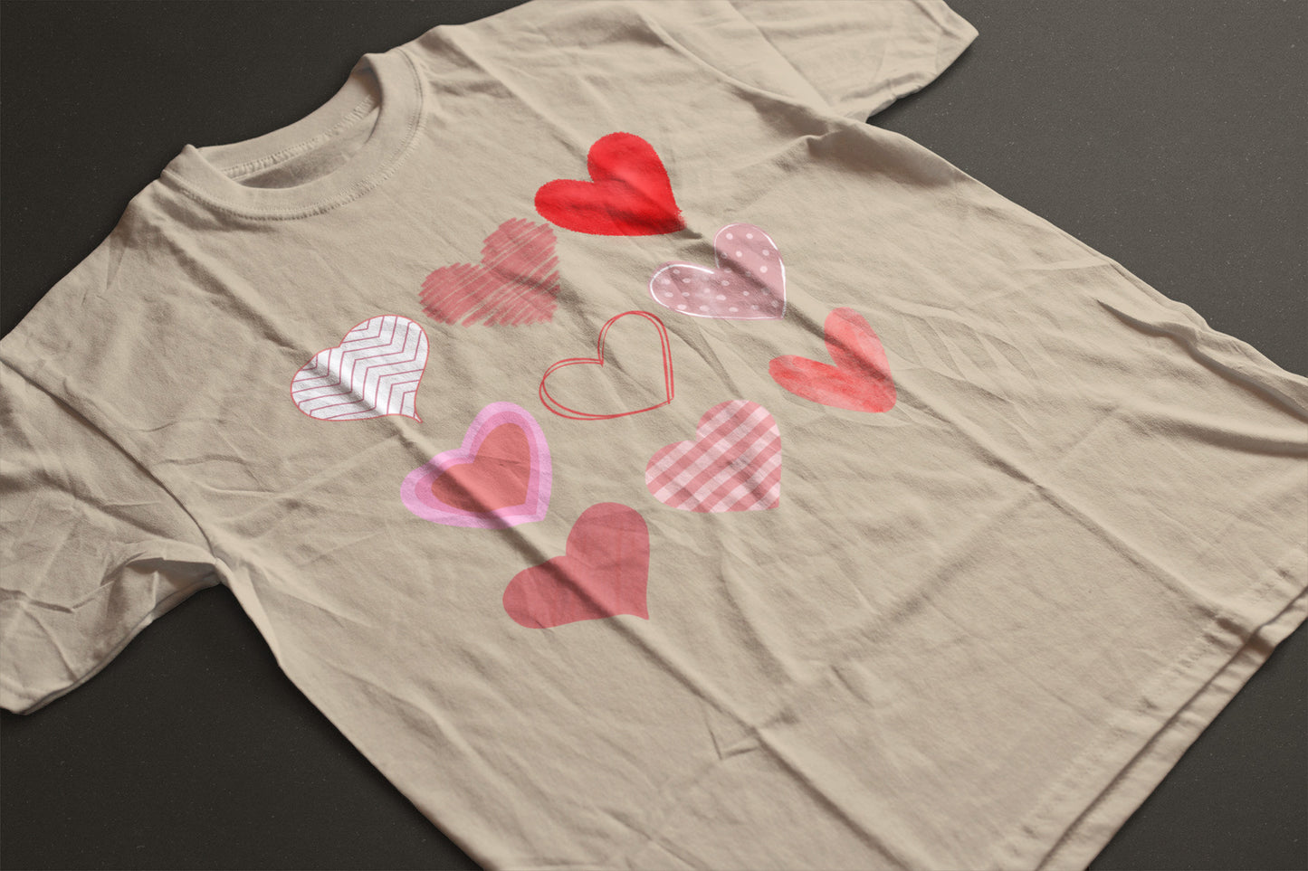 Nine Hearts Valentine’s Day Graphic Tee | Unisex Heart Grid Love T-Shirt