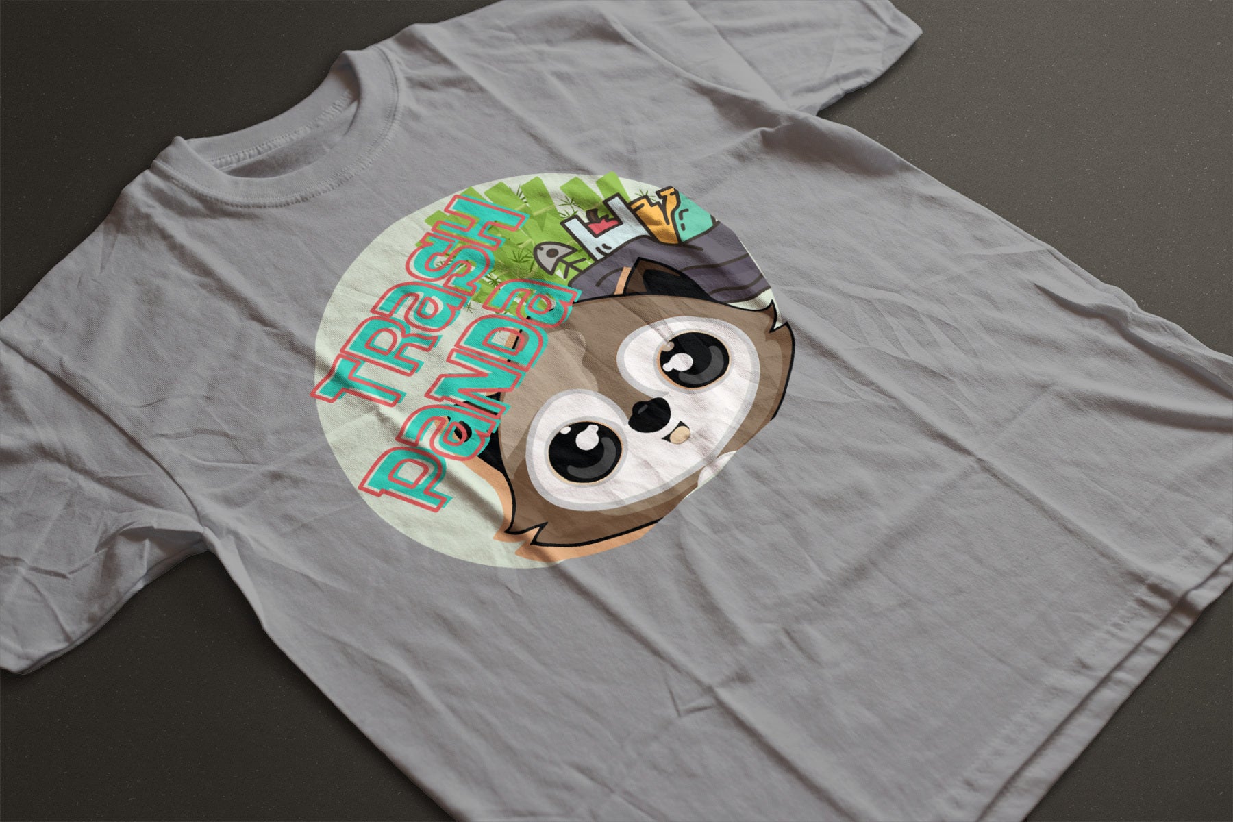 "Trash Panda" Unisex Short sleeve Graphic Tee - LAHall Artworks Fun Graphic Tee