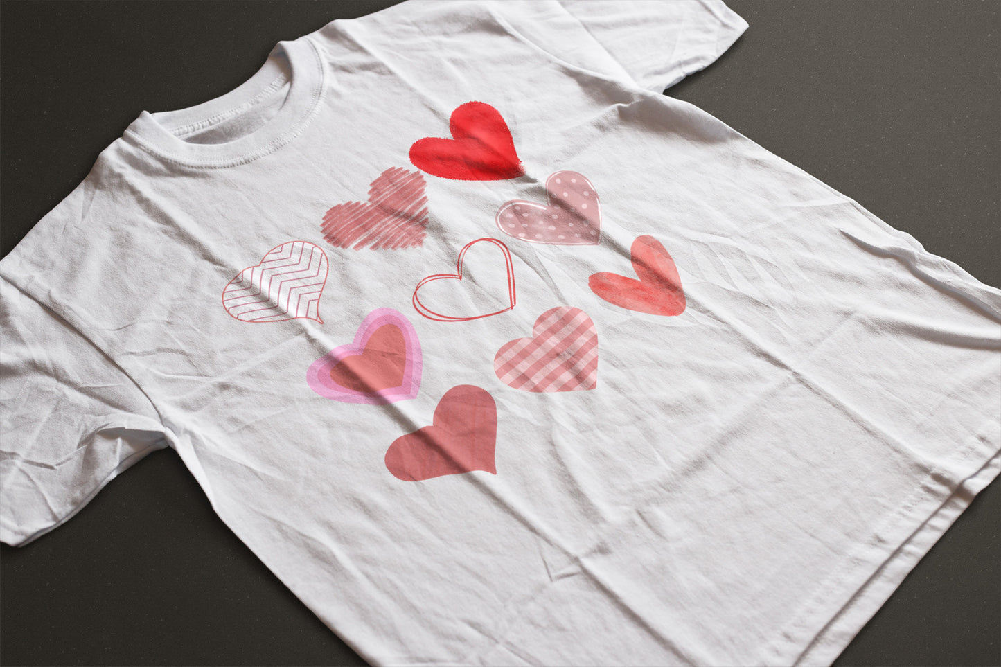 Nine Hearts Valentine’s Day Graphic Tee | Unisex Heart Grid Love T-Shirt