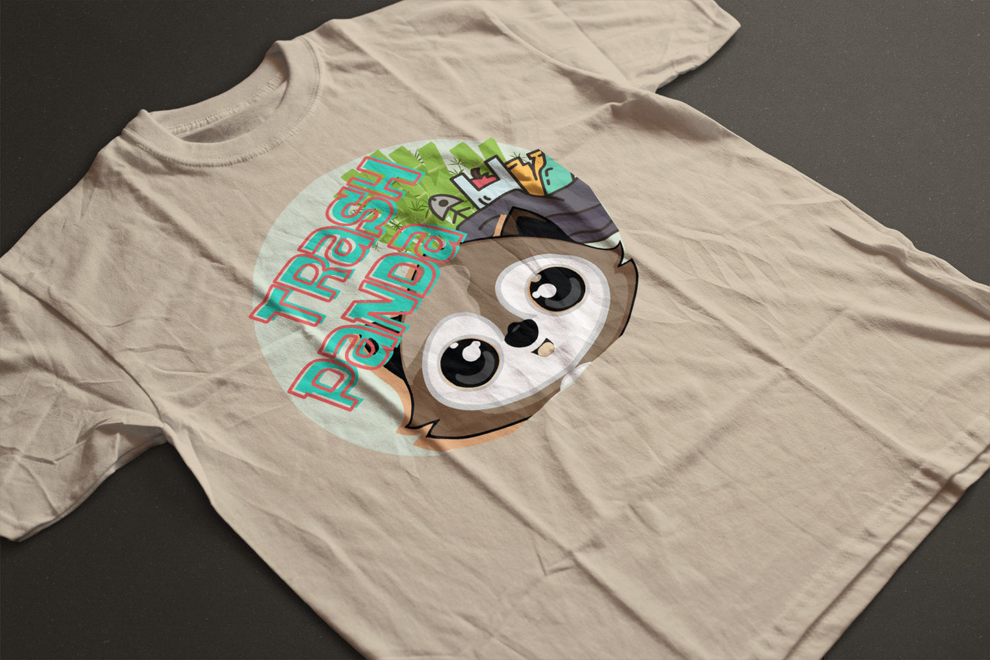 "Trash Panda" Unisex Short sleeve Graphic Tee - LAHall Artworks Fun Graphic Tee