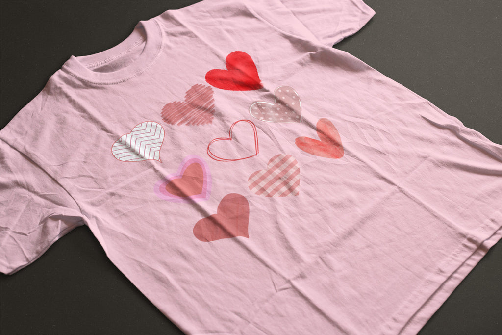Nine Hearts Valentine’s Day Graphic Tee | Unisex Heart Grid Love T-Shirt - LAHall Artworks