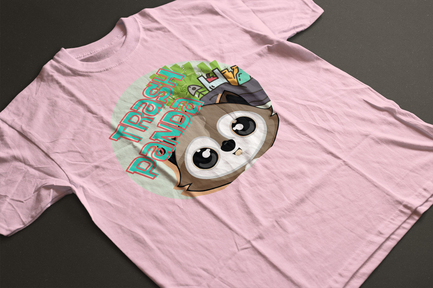 "Trash Panda" Unisex Short sleeve Graphic Tee - LAHall Artworks Fun Graphic Tee