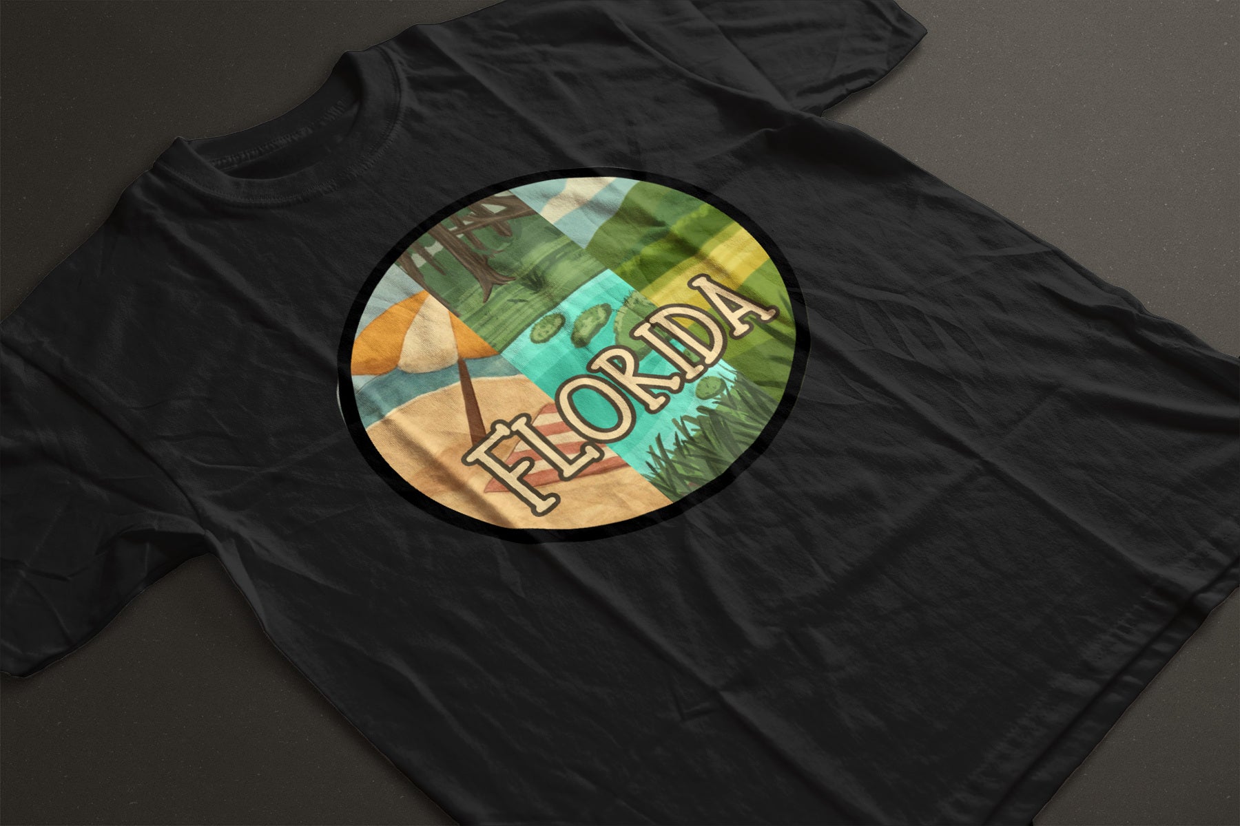 All of Florida Circle Unisex Tee | Beach River Swamp Prairie Graphic Shirt