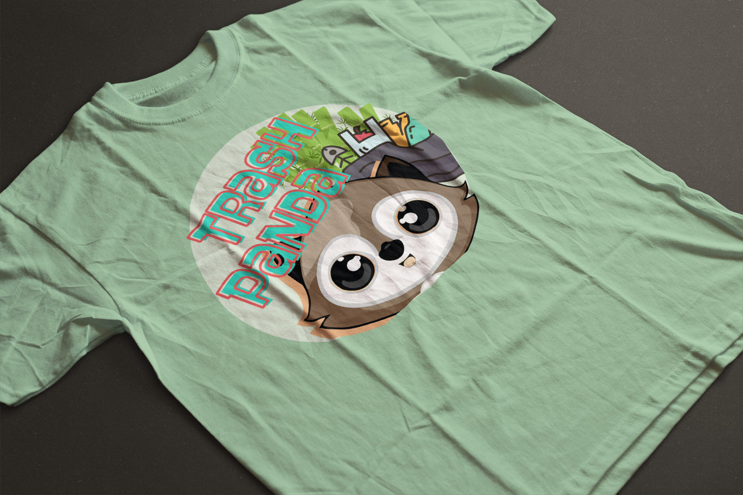 "Trash Panda" Unisex Short sleeve Graphic Tee - LAHall Artworks Fun Graphic Tee