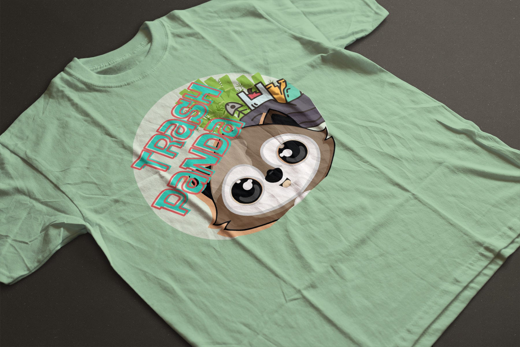 "Trash Panda" Unisex Short sleeve Graphic Tee - LAHall Artworks Fun Graphic Tee