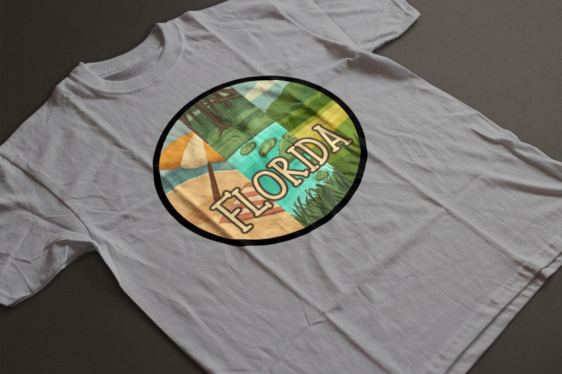 All of Florida Circle Unisex Tee | Beach River Swamp Prairie Graphic Shirt