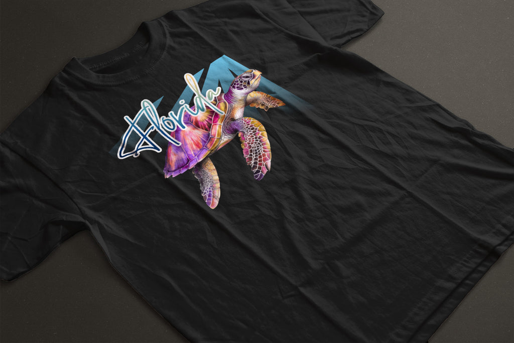 Florida Sea Turtle Graphic Tee | Ocean Rays Wildlife Shirt | Coastal Nature T-Shirt | LAHall Artworks