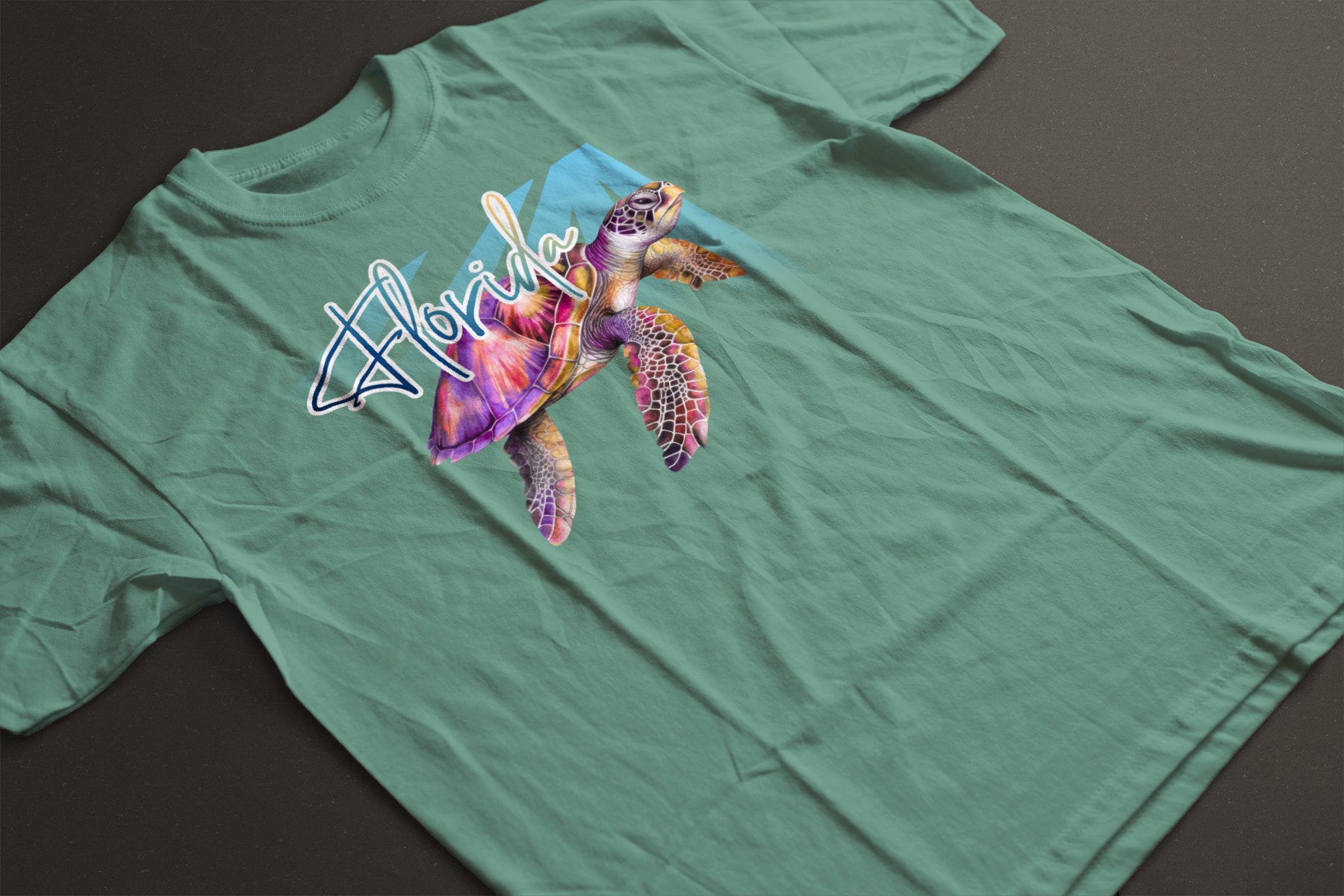 Florida Sea Turtle Graphic Tee | Ocean Rays Wildlife Shirt | Coastal Nature T-Shirt | LAHall Artworks